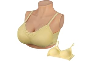 Peikey Silikon Brüste, [Kurze Version] Künstliche Brüste mit Geeignete BH, Realistisch Silikonbrustplatten Brustformen für Crossdresser