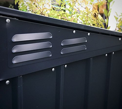Globel Industries Metallgerätebox und Mülltonnenbox 7×3 Anthrazit // 236x101x132 cm (BxTxH) // Aufbewahrungsbox und Gartengerätebox - 8