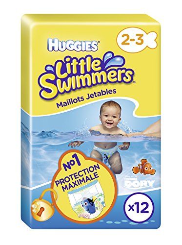 Huggies Little Swimmers Nappies - Size 2-3, 2 x Packs of 12 (24 Nappies)