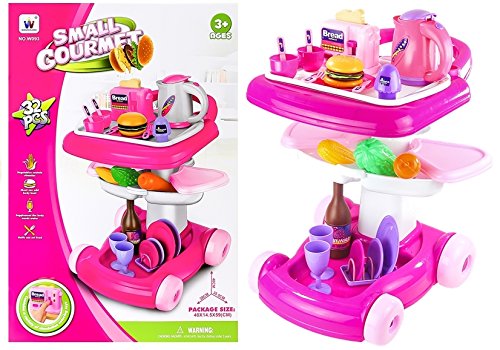 Preisvergleich Produktbild Esswagen Servierwagen Küchenwagen Spielrollwagen