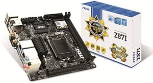 MSI Z87I Intel LGA1150 Z87 Mini-ITX Motherboard (2x DDR3, 6x USB3.0, 4x USB 2, E-LAN, DP, HDMI, DVI)
