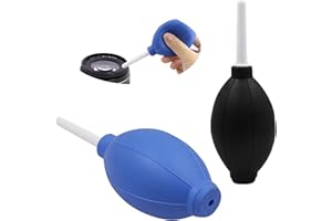 JASMINUM Juego de 2 cámaras de fuelle, mini fuelle, soplador de aire de goma suave, limpiador de polvo, fuelle pequeño, limpio, para objetivo, cámara, sensor, teclado, limpieza segura sin residuos
