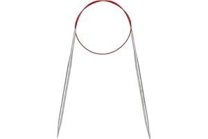 ‎COOPAY Coopay Rundstricknadeln 4,0mm, Stricknadeln Rundstricknadel 60cm aus Edelstahl mit Flexiblem Kabel, feste Metall-Rundstricknadel für Dicke & Feine Wolle Stricken Socken, Pullover, Handschuhe, Schal