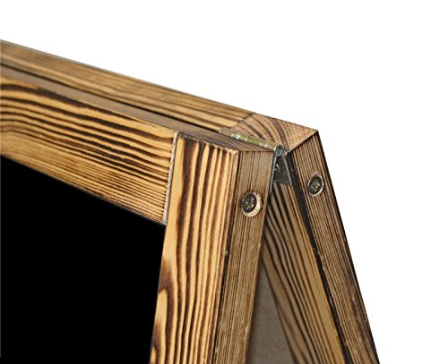 Kundenstopper Holz Tafel Werbung Kreidetafel Aufsteller Werbetafel Holztafel Werbeaufsteller Straßenständer Gehsteig Holztafel A-Tafel – BURN - 2