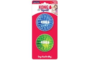 KONG Lionel Richie Squeezz Geodz Size L Pack of 2 Assorted Colours Multi