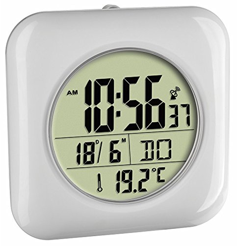 TFA Funk Wanduhr 60.4513.02 170 mm x 170 mm x 60 mm Weiß Badezimmer-/Feuchtraum geeignet