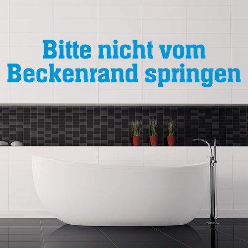 WANDKINGS Wandtattoo „Bitte nicht vom Beckenrand springen“ 101 x 6 cm dunkelgrau – erhältlich in 33 Farben - 2