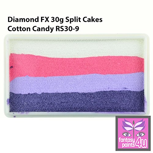Diamond FX 30g Split Cake / One Stroke Face Paint ~ Cotton Candy (RS30-9)