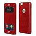 Produktbild PhoneStar iPhone 6, 6s Leder Schutzhülle Flip-Cover mit Sichtfenster [simply clever special edition] - rot