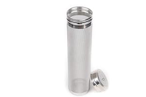 Merrday Filtro seco de la tolva de la Cerveza, Cartucho de Filtro de la Cerveza de la Malla del micrón del tamiz del Acero Inoxidable de (2.8‘’X11.8'')
