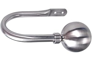 umlout New Pair Of Ball End Brushed Nickel Holdbacks