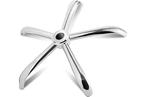 Mastery Mart Office Chair Base Replacement, 28 Inch Heavy Duty(2500 Lbs) Metal Leg, Reinforced to Repair Swivel Gaming Chair Bottom Part with Universal Caster and Gas Cylinder Size (Polished Steel)