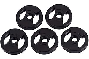 Alnicov Adaptateur 45 RPM pour platine vinyle 7 "Universal Record Pack de 5 (Noir)