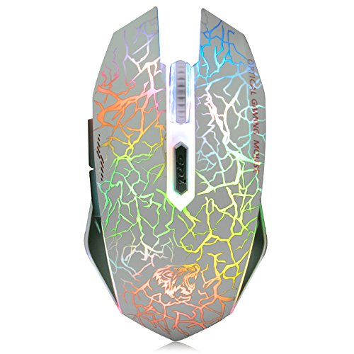 M2 kabellos wiederaufladbar Gaming Maus Optische geräuschlos Mäuse mit Nano Empfänger 6 Tasten für Mac Notebook Desktop Laptop - 8