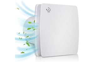 SOFOFUX Smart Bathroom Extractor Fan, 4"/100mm High Airflow Silent Bathroom Fan with Timer Overrun Delay Function for Bathroom Toilet Shower Wall Ceiling Mount (4"/100mm)