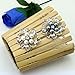 NEW SILVER TONE FAUX PEARL BROACH RHINESTONE CRYSTAL FLOWER LEAF BROOCH WEDDING