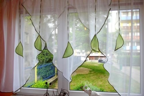Sehr schöne Fertig Gardine / Gardine / Stores NEU Vorhang / Hell grün