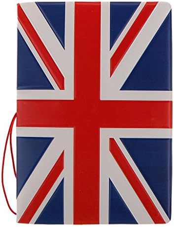 Yuhemii Portable PU Leather Passport Covers ID Card Documents Protector Travel Supplies (UK flag)
