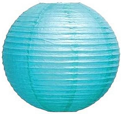 Set of 2 Round Paper Lantern Wedding Party Decoration 8"/20cm (Turquoise)