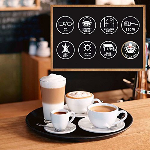 Melitta M 720-1/1 Single5 Kaffeefiltermaschine -Glaskanne mit Tassenskalierung -Tropfstopp weiß/grau - 6