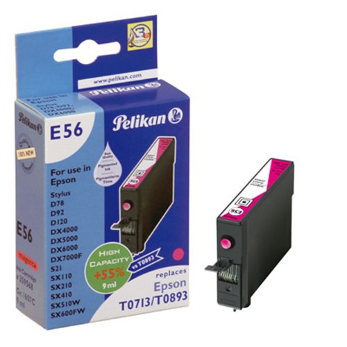 Pelikan Druckerpatrone E56 ersetzt Epson T07134011, Magenta (pigment)