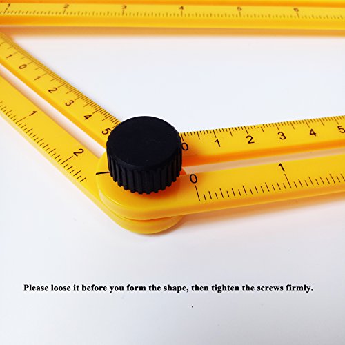 Angle izer Schablone Werkzeug, Vonimus Multi-Angle Messlineal, Lineal Vorlage Angleizer Allgemein für Bastler, Bauherren, Handwerker - 4
