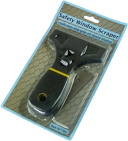 Safety Window Scrapper With 5 Spare Blades (Pack of 1)