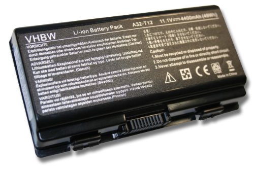 vhbw Li-Ion Akku 4400mAh (11.1V) für Notebook Laptop Asus T12, T12C, T12Er, T12Fg, T12Jg, T12Mg, T12Ug wie A32-T12, A32-C51, A32-T12J u.a..