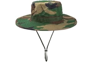CHINWHI Boonie Hat Sun Protection Round Bucket Hat Tactical Camo for Fishing Camping Hiking Outdoors Sport Men Woman Unisex