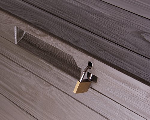 Kissenbox Auflagenbox Gartentruhe Terrassenbox Madera in Holzoptik braun rollbar - 7