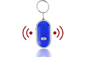 SONEW Key Finder Voice Control Anti-Lost Device Key Finder with Whistle for Pet Keychain Locator Key Suitcase（2 colors for your choice）(Blue)
