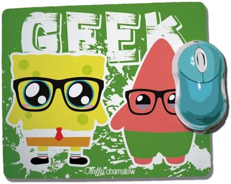 Mouse Mat SpongeBob and Patrick The Starfish Geek Kawaii Green by Fluffy Chamalow – Chamalow Shop