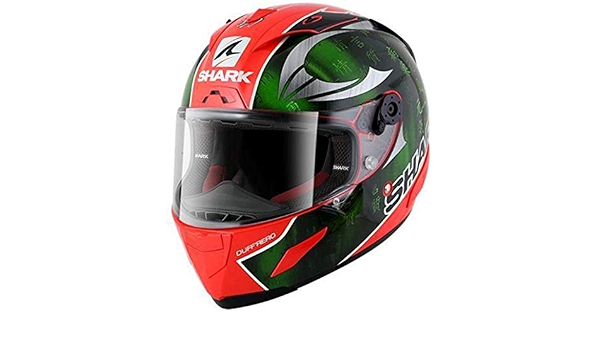 SHARK Casco integrale Race-R Pro Sykes XS Rosso/Verde/Cromo : Auto e Moto