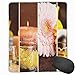 Produktbild Mouse Mat Stitched Edges, Aromatic Collage With Gerbera And Candles Exotic Asian Body Therapy And Treatment,Gaming Mouse Pad Non-Slip Rubber Base