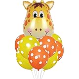 Kreatwow Decorations De Fete Girafe Fournitures De Marche Ballons Girafe Joyeux Anniversaire Banniere Pour La Fete D Anniversaire Baby Shower Amazon Fr Cuisine Et Maison