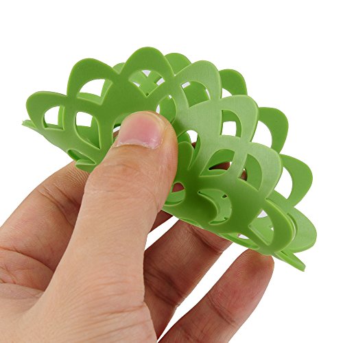 YOKIRIN 3x PVC Silikon Untersetzer aus Filz für Tisch und Bar als Glasuntersetzer / Getränkeuntersetzer für Glas und Gläser Rot + Grün + Braun(Durchmesser:9.5cm) - 5