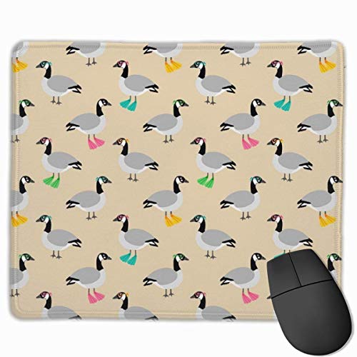 Preisvergleich Produktbild Goose Canada Mallard Rutschfeste Persönlichkeit Designs Gaming Mouse Pad Schwarzes Tuch Rechteck Mousepad Art Naturkautschuk Mauspad mit genähten Kanten 25x30 cm
