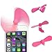 Produktbild MOMDAD Mini USB Ventilator Tragbare Flexibel Klein Phone Fan Cool Kühler drehbar Lüfter mit Zwei Blätter für iPhone 7/7 Plus iPhone 6/ 6S Plus iPhone SE 5S iPad - ROSE Rot