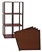 Produktbild Stapelbare Premium-Bauplatten - inkl. neuen verbesserten 2x2-Bausteinen - kompatibel mit allen großen Marken - geeignet für Turm-Konstruktionen - Set aus 4 Platten - je 6" x 6" (15,2 x 15,2 cm) - Braun