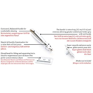 Double Edged Safety Razor for Men's Shaving with ergonomic handle and chrome finish, in presentation box. Style - Eagle… - Image 4