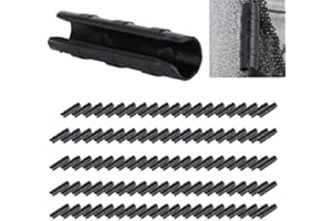 CIKONIELF Set 100 Clip per Serra, Accessori in Plastica Nera, Morsetti di Fissaggio per Serre (#20)