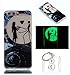 Produktbild Hülle Leuchtende Huawei P10 5.1 Zoll Silikon Etui Handy Hülle Weiche Transparente Luminous TPU Back Case Tasche Schale Leuchten In Der Nacht Für Huawei P10 5.1 Zoll + Schlüsselanhänger (P) (5)
