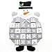 Produktbild Wunderschöner Filz-Adventskalender "Schneemann" in grau, ca. 75 cm