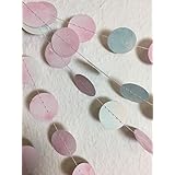 Girlande aus pastellfarbenen Kreisen, Aquarell, 5 Meter