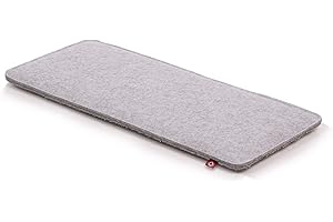 CanadianCat Company | Katzen Fensterliege Filzmatte für Fensterbänke, gepolsterte Fensterbankauflage | hellgrau | Größe S - ca. 60 x 26 cm