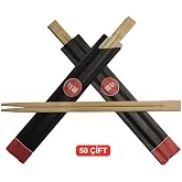 &Ccedil;ELİKPEN&Ccedil;E Bambu &Ccedil;in &Ccedil;ubuğu Chopsticks 50 &Ccedil;ift