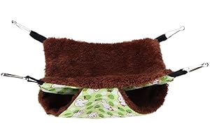 HEEPDD Hamaca para Mascotas de Doble Capa, Suave y cálida para Colgar, para Loro cobaya, cobaya, Chinchilla, Gato, hurón, ratón, Conejo, Ardilla