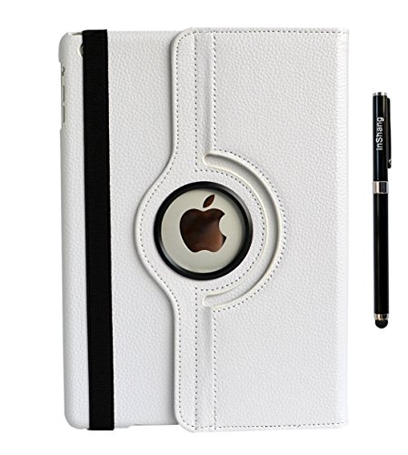 inShang Hülle für Apple ipad mini 3 mini 2 mini 1, Edles PU Leder Tasche Hülle Skins Etui Schutzhülle Ständer Smart Case Cover für Tablet iPad, Super Automatische Einschlaf-/Aufwach funktion, 360 Grad rotierende + Normal Stylus