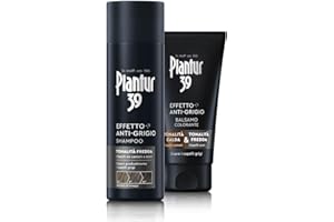 Plantur 39 Effetto Anti-Grigio Shampoo Tonalità Fredda e Balsamo Colorante - 1x 200ml + 1x 150ml - Copre gradualmente i capelli grigi - Aiuta a prevenire la caduta ereditaria - per la Cura dei Capelli