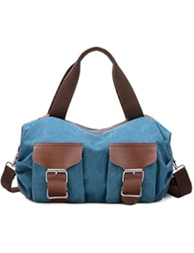 Männer Und Frauen Jahrgang Leinwand Schulter Aktentasche Messenger Tote Sling Geschäftsleben Tasche,B-47cm*20cm...